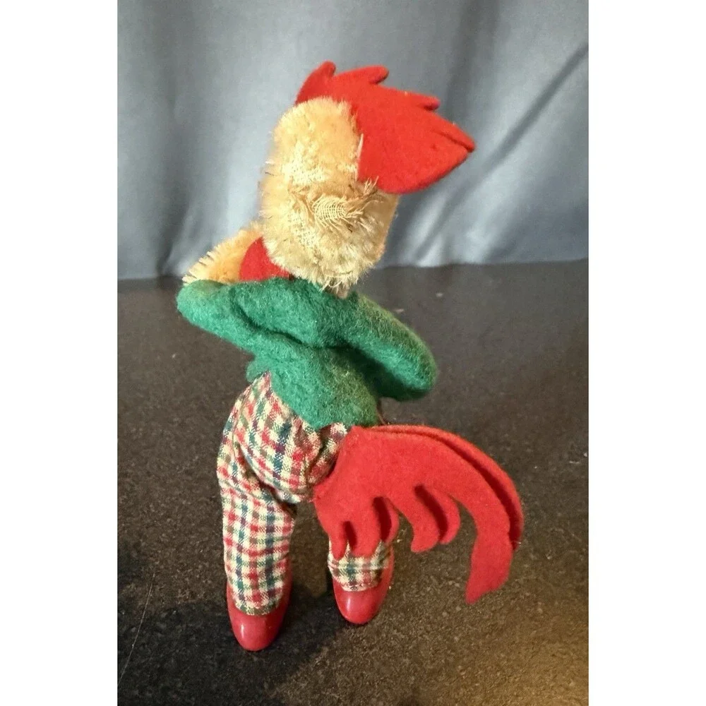 Vintage Schuco Bigo Bello Rooster Dressed Mohair Anthropomorphic MCM Retro
